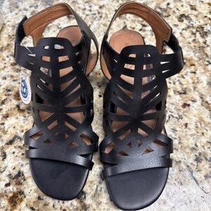BareTraps Black Cutout Sandals